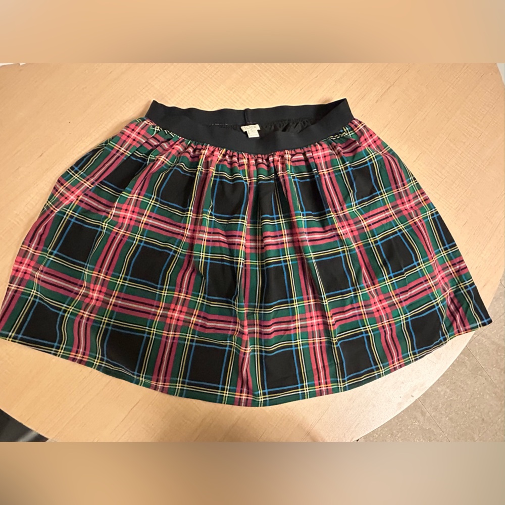 J. Crew Colorful Plaid Skirt